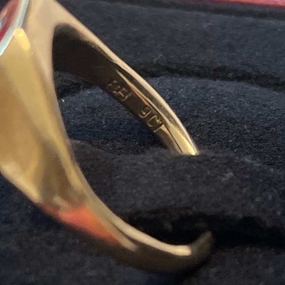 COPY - Seb Brown Gold ring with baguette-cut pink sapphire - Picture 5 of 6